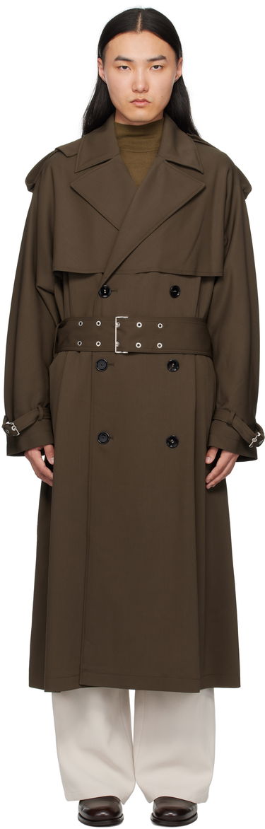 Trenchcoat AMI AMI Paris Wool Trench Coat Grøn | HJK604.WV0067, 0