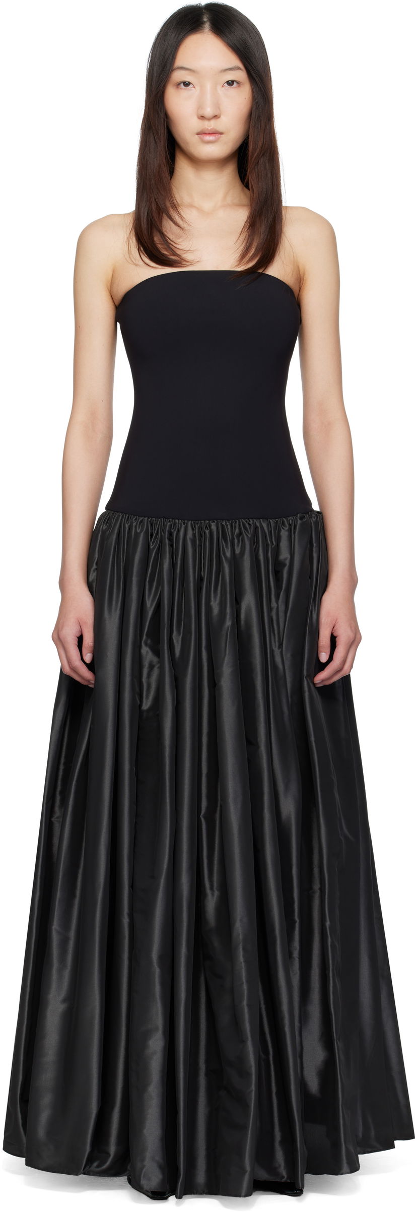 Kjole Coperni Coperni Bustier Princess Maxi Dress Sort | COPR195F3042