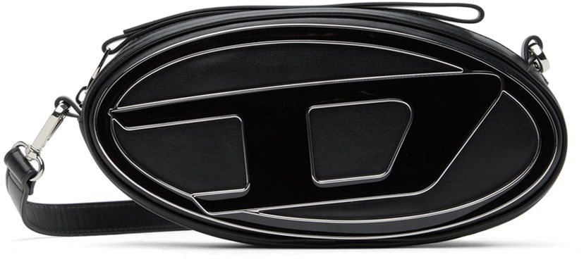 Skuldertaske Diesel 1DR Oval D Pouch Sort | X08754 PR818