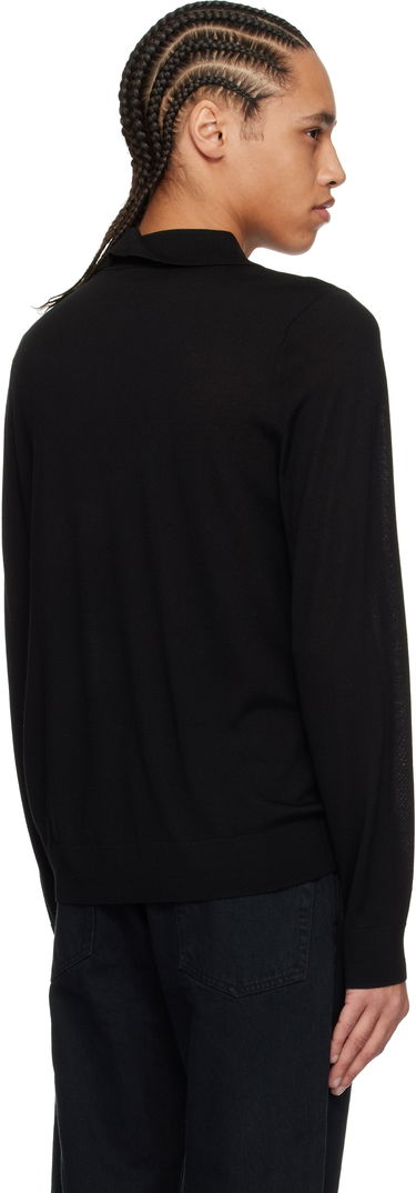 Sweater Paul Smith Paul Smith Merino Wool Knitted Long Sleeve Polo Sort | M1R-241Z-P02093-79, 2