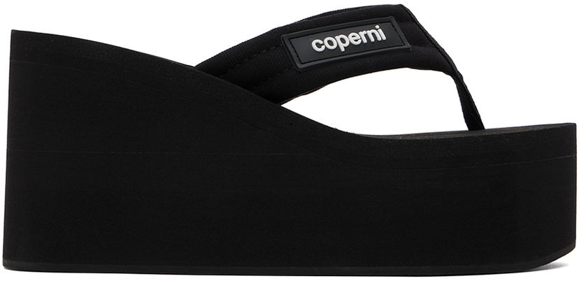 Tøj Coperni Coperni Wedge Sandals Sort | COPSH09440