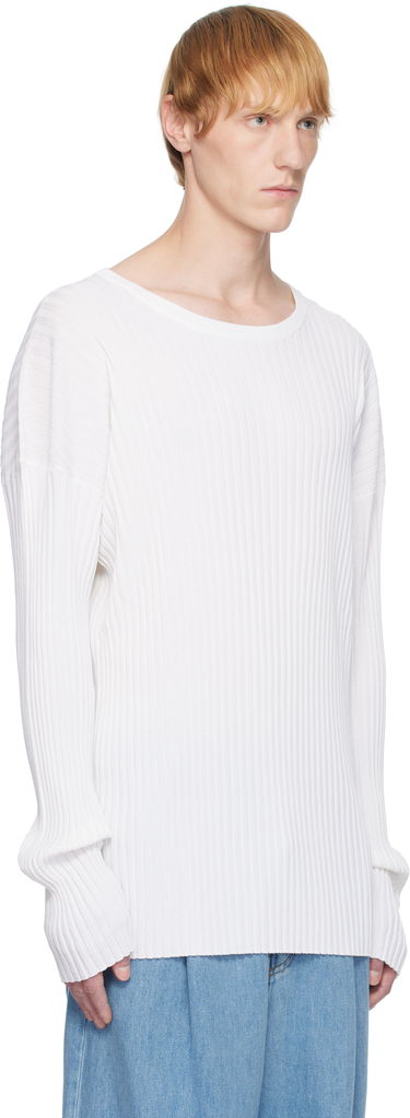 Sweater Maison Margiela MM6 Maison Margiela Rib-Knit Sweater Hvid | SH2HL0020 M13125, 1