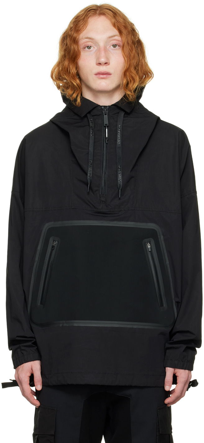 Vindjakke DSQUARED2 Hooded Pullover Jacket Sort | S74AM1292