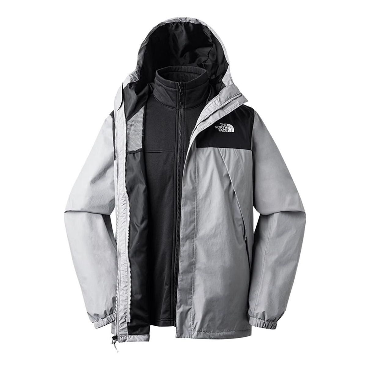 Vindjakke The North Face Sheru 3-in-1 Hooded Jacket Grå | NF0A7W7T-GVV, 0