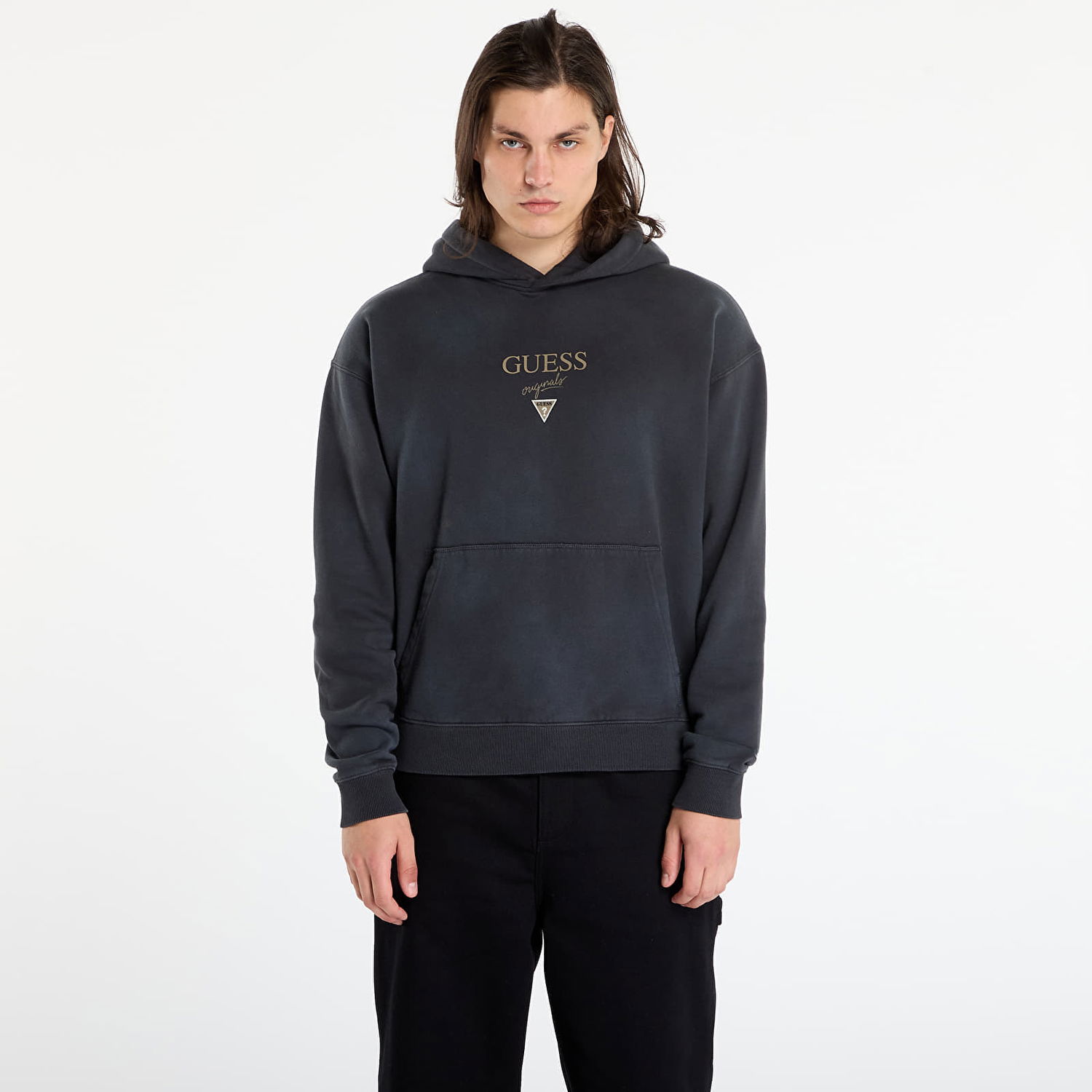 Sweatshirt GUESS Baker Loguess Originals Hoodie Sort | M5BQ42K4110-JTMU, 0