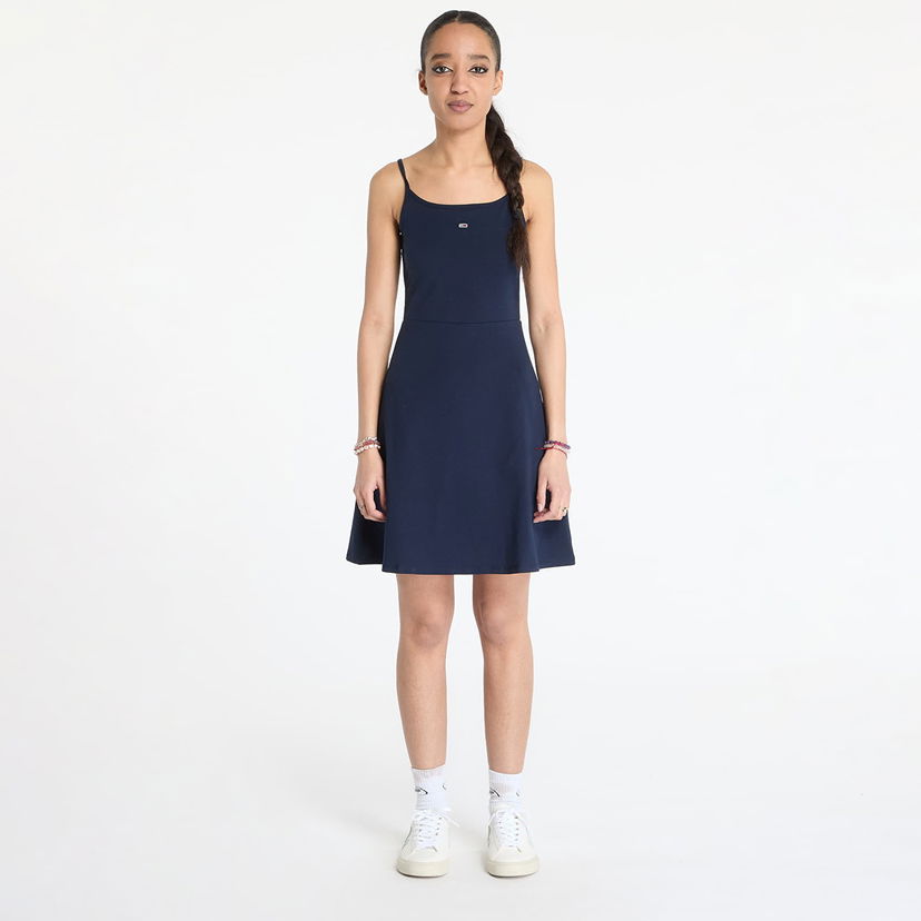 Kjole Tommy Hilfiger Tommy Jeans Essential Strap Dress Mørkeblå | DW0DW21354 C1G