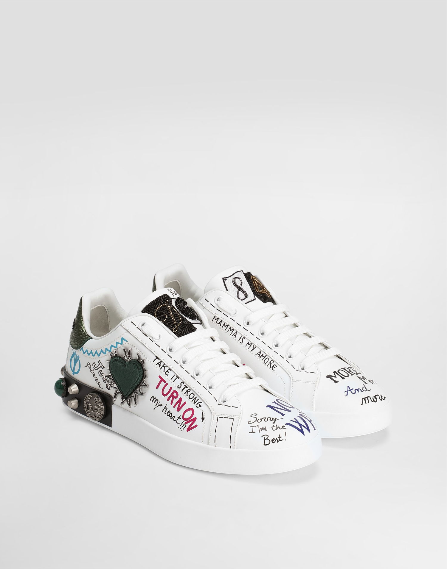 Sneakers og sko Dolce & Gabbana Dolce & Gabbana Portofino Calfskin Hvid | CS1759AH029HA9EV, 1