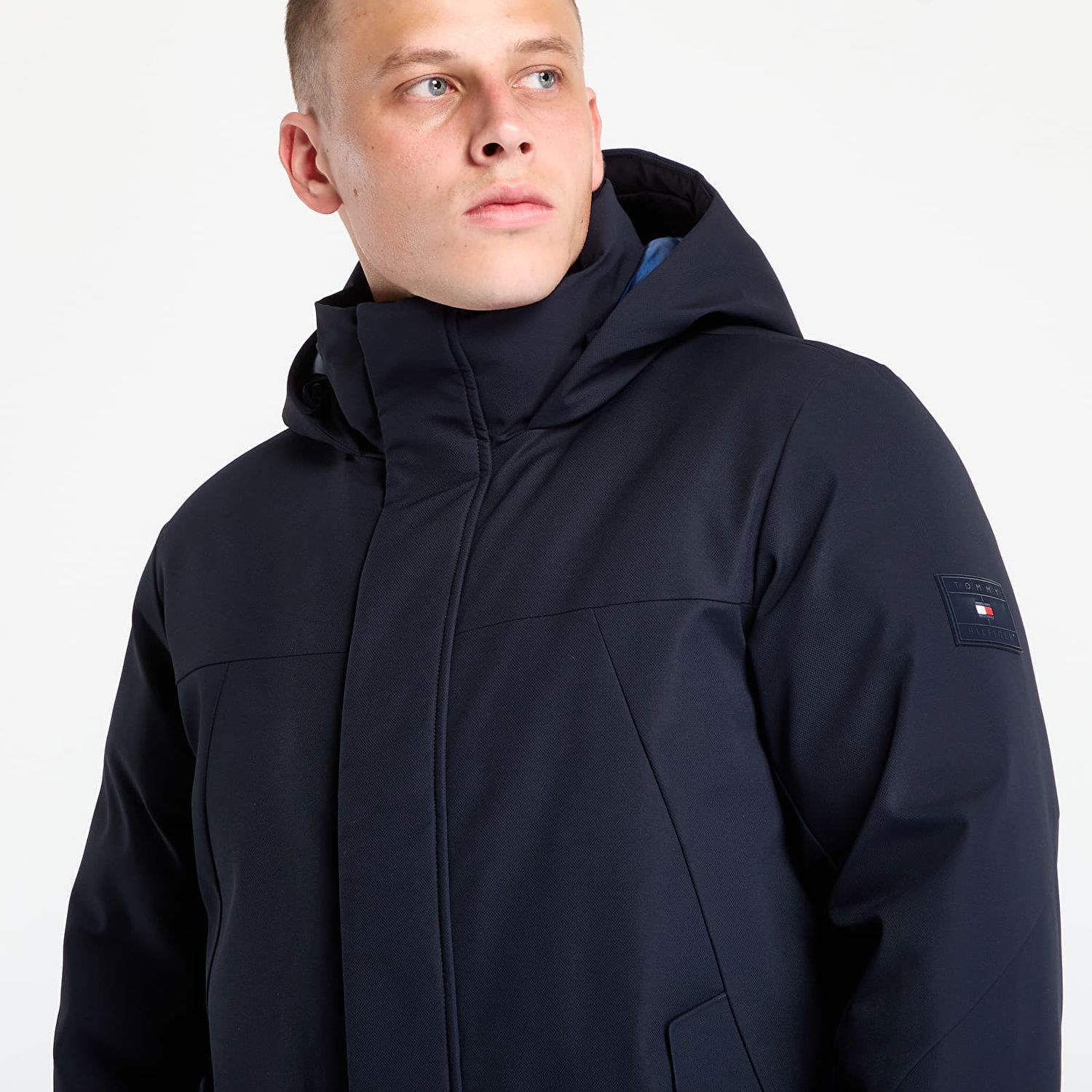 Jakke Tommy Hilfiger Jacket Tech Hooded Padded Parka Desert Sky Mørkeblå | MW0MW41362-DW5, 1