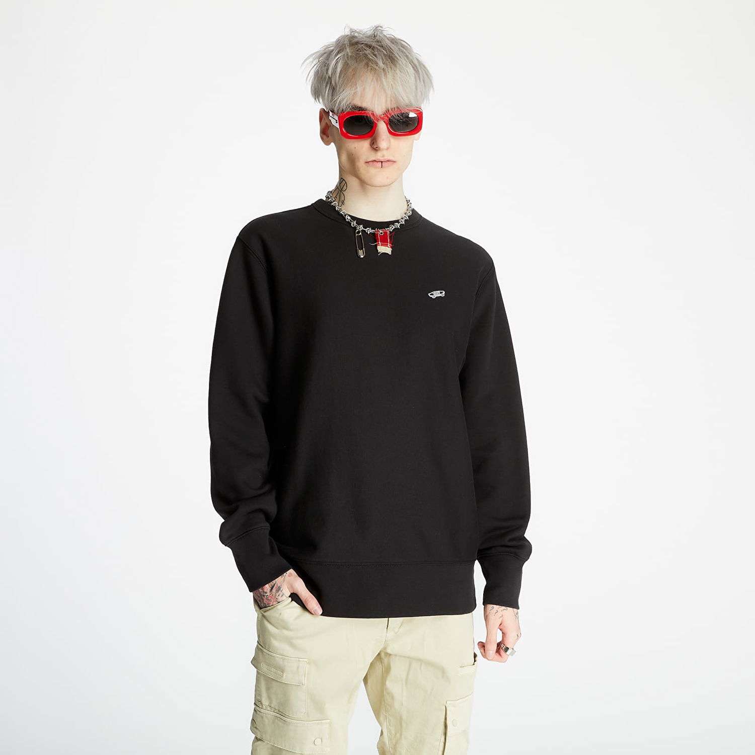 Sweatshirt Vans Vault OG Crew Fleece Sort | VN0A5FFCBLK1, 0