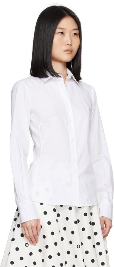 Skjorte Dolce & Gabbana White Spread Collar Shirt Hvid | F5G19T FUEEE, 3