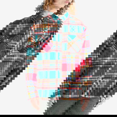 Skjorte BILLIONAIRE BOYS CLUB Billionaire Boys Club Patchwork Check Shirt, Size Large Flerfarvet | B25126-MUL, 2