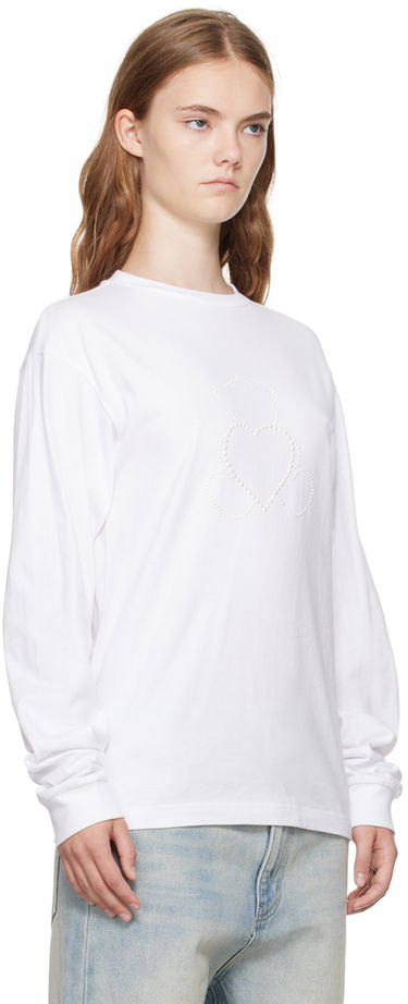 T-shirt We11done Pearl Bear Long Sleeve T-Shirt Hvid | WD-TT2-24-781-U-WH, 1