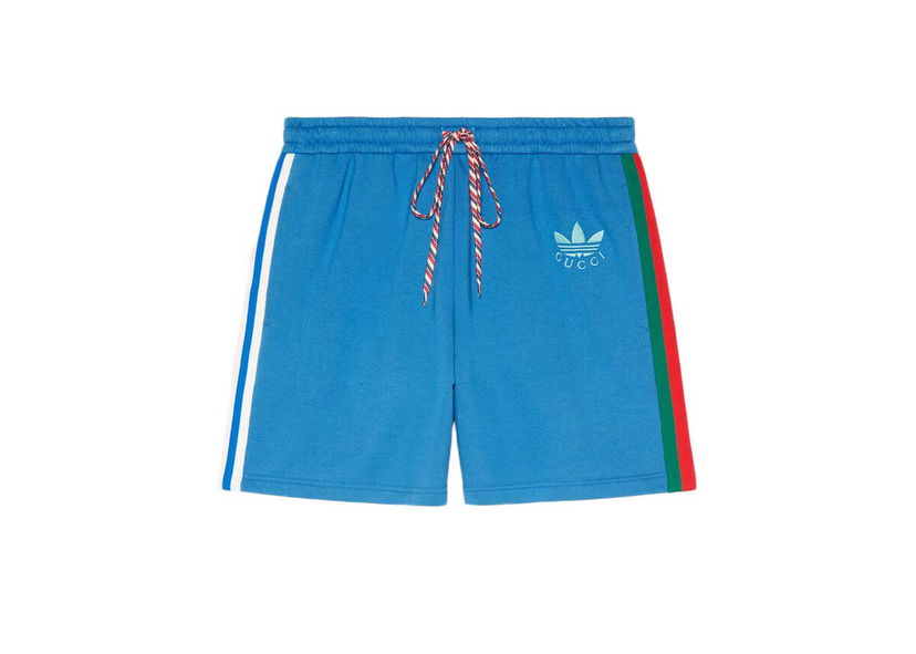 Shorts Gucci adidas x Cotton Jersey Shorts Blue Blå | 705626 XJEML 4747