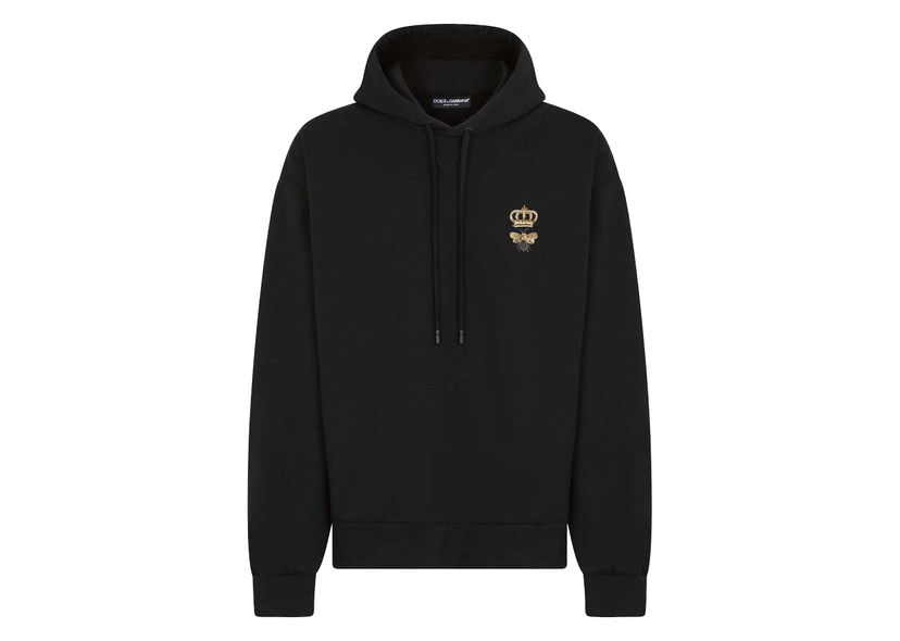 Sweatshirt Dolce & Gabbana Jersey Embroidery Hoodie Black Sort | G9VC8ZHU7H9N0000