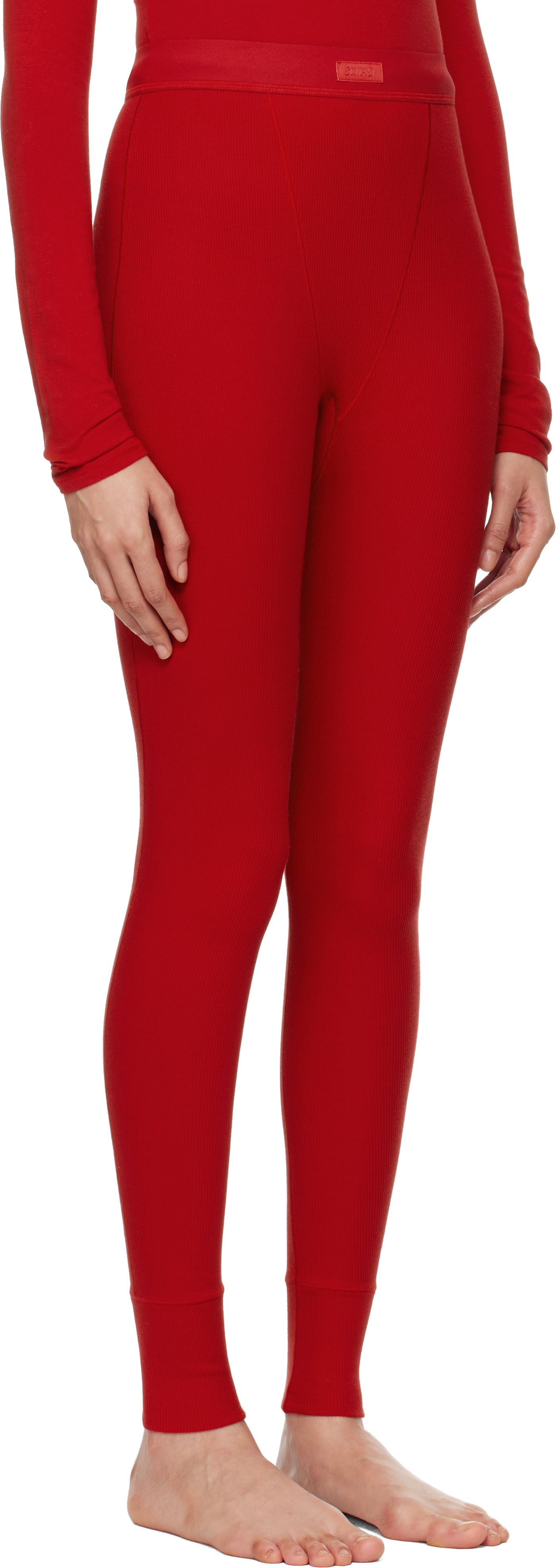 Sokker SKIMS Rib Leggings Rød | AP-LEG-0039, 1