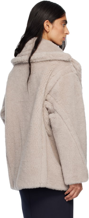 Frakker Max Mara Olga Plush Double-Breasted Coat Beige | 2521086032600, 2