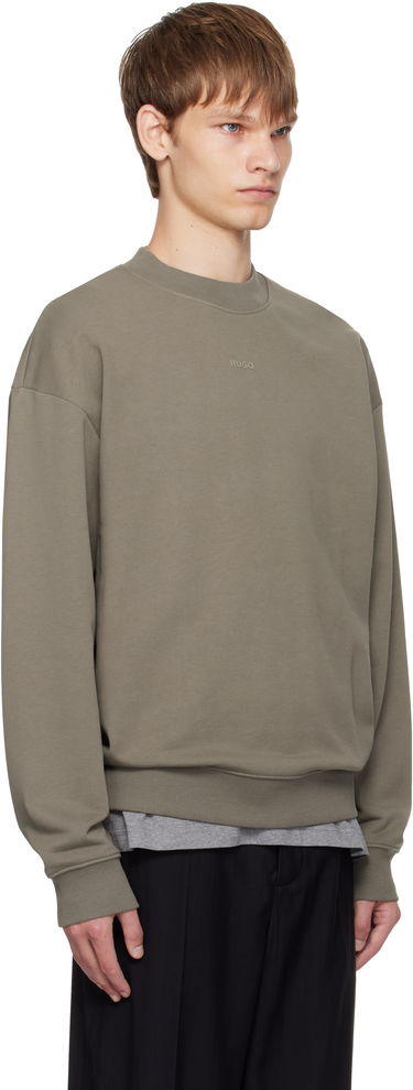 Sweater BOSS Cotton-Terry Logo Sweater Sort | 50525892, 1
