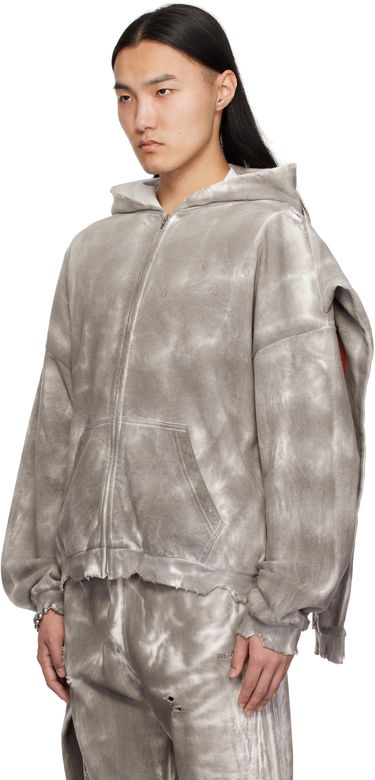 Sweatshirt We11done We11done Muddy Four Sleeves Zip-Up Hoodie Grå | WD-TJ0-25-816-U-BK, 3