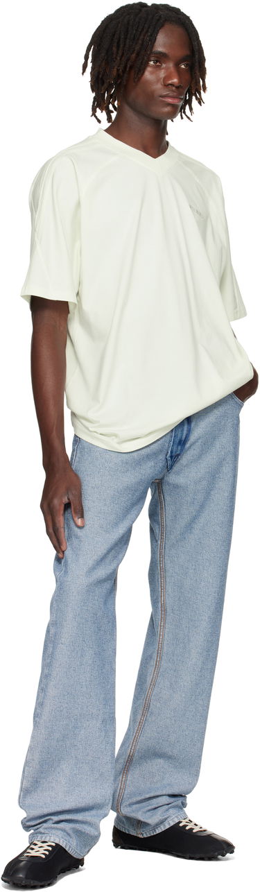 T-shirt VETEMENTS Cut-Up V-Neck T-shirt Hvid | UH76TR260I, 3