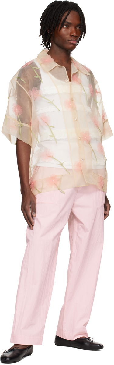 Skjorte Simone Rocha Simone Rocha Carnation Organza Boxy Shirt Beige | 5332 1245, 3