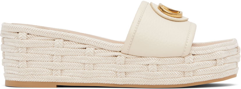 Skopleje Valentino Valentino Garavani VLogo Signature Espadrille Wedge Sandals Beige | 6W0S0LY8DTW