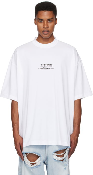 T-shirt VETEMENTS 'All You Need' Oversized T-Shirt Hvid | UA66TR690W, 0