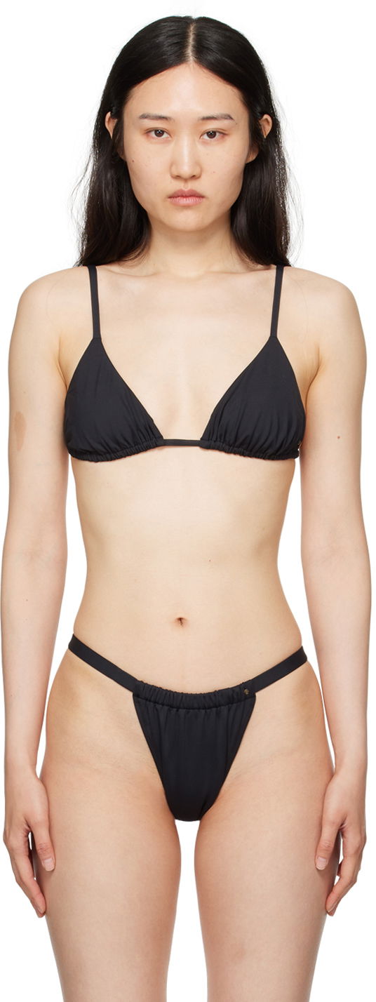 Badetøj Anine Bing ANINE BING Brielle Women's Triangle Bikini Top Sort | A-11-10282-BLK26
