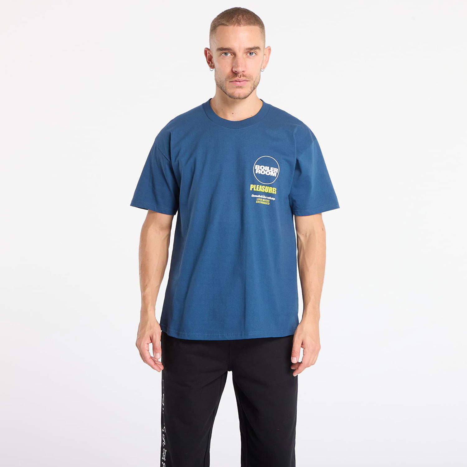 T-shirt Pleasures T-shirt PLEASURES Turntable Blå | P25F010-BLUE, 0