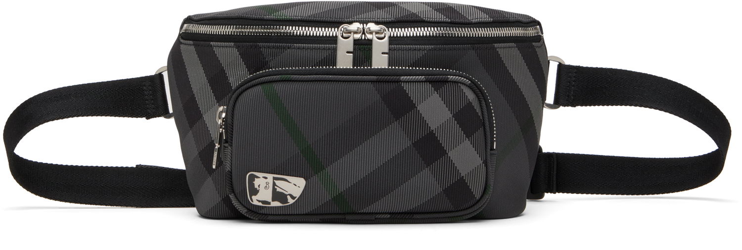 Taljetaske Burberry Grid Belt Bag Sort | 8097411, 0
