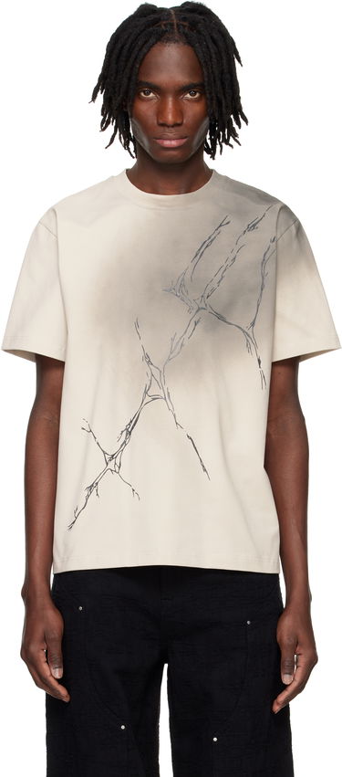 T-shirt HELIOT EMIL HELIOT EMIL Fluxus Graphic T-Shirt Beige | PRESS25_M_09_129_ST18, 0