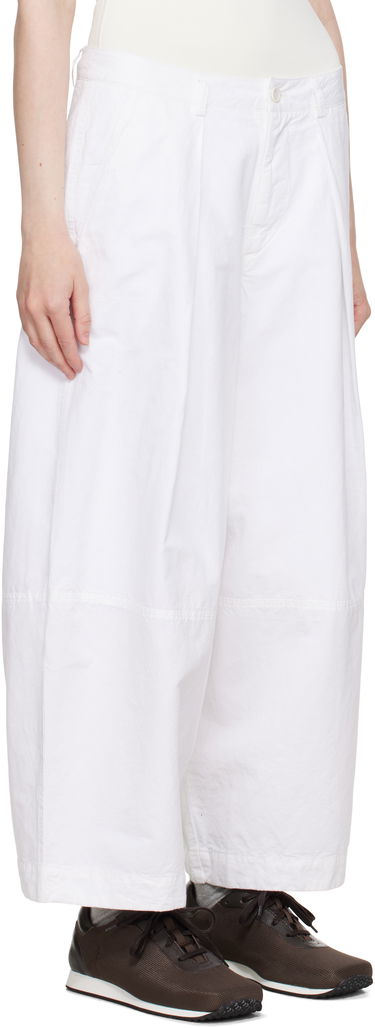 Bukser YMC YMC Deadbeat Wide-Leg Trousers Hvid | Q4YAA, 1
