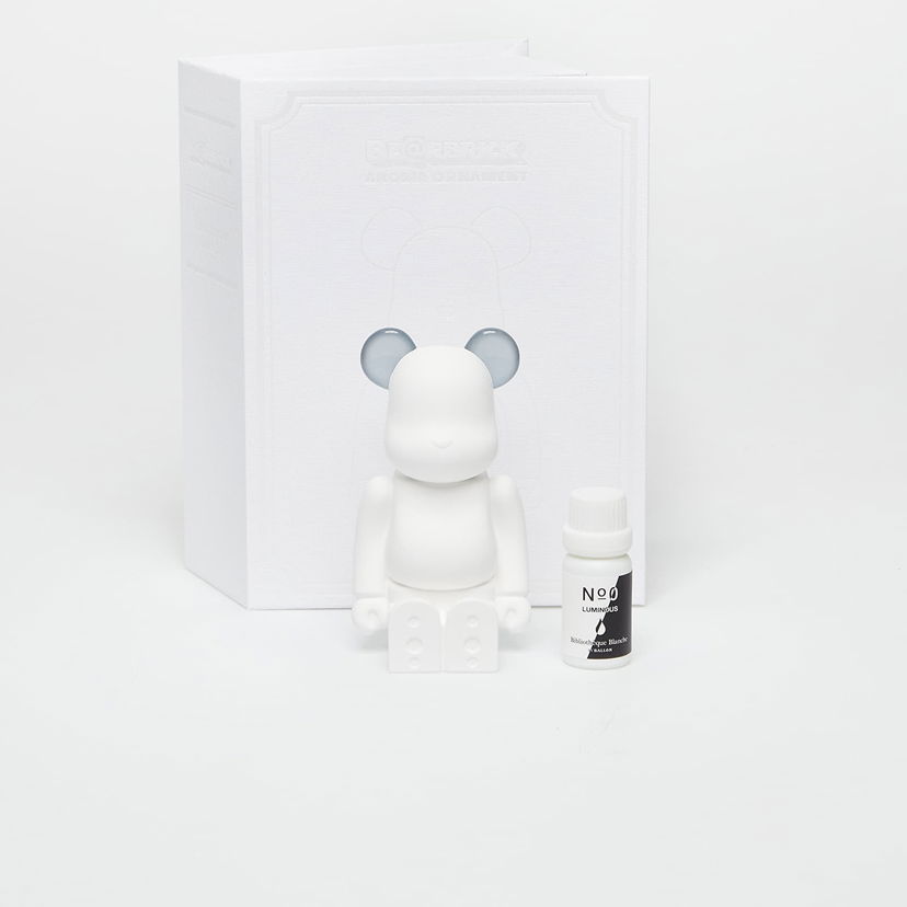 Collectible Medicom Toy BE@RBRICK AROMA ORNAMENT No.0 LUMINOUS Gray Hvid | MT_0054