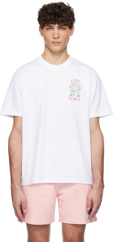 T-shirt Casablanca 'Le Passage' Print T-Shirt Hvid | U-MPS25-JTS-001-07, 0