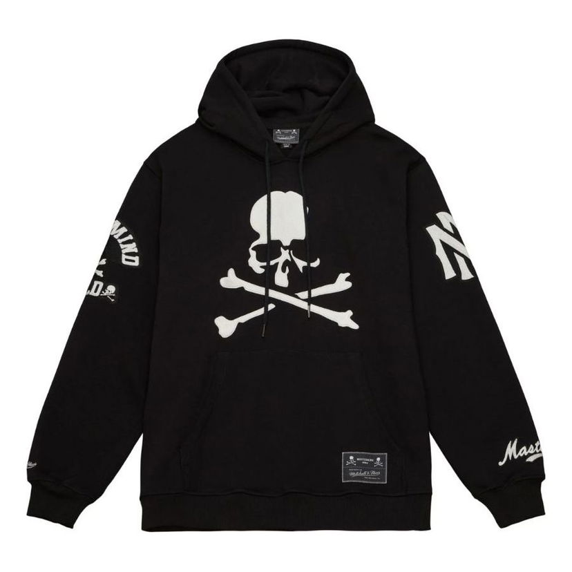 Sweatshirt Mitchell & Ness Mitchell & Ness x Mastermind World Skull Logo Print Hoodie Sort | OJPO7532-CLBYYPPPBLCK
