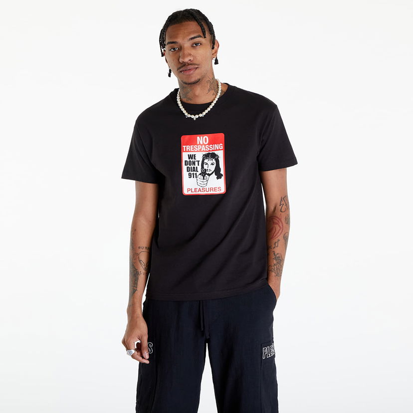 T-shirt Pleasures Trespass T-Shirt Sort | P24SP053 BLACK