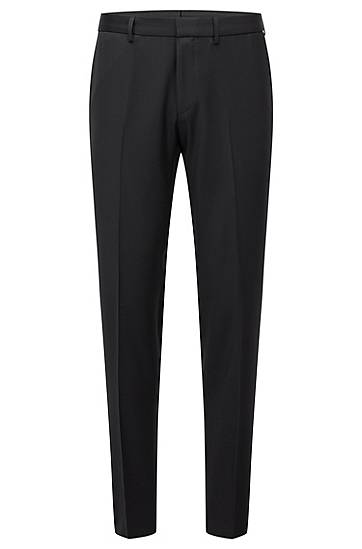 Bukser BOSS Extra-Slim Fit Virgin Wool Serge Suit Trousers Sort | 50469184