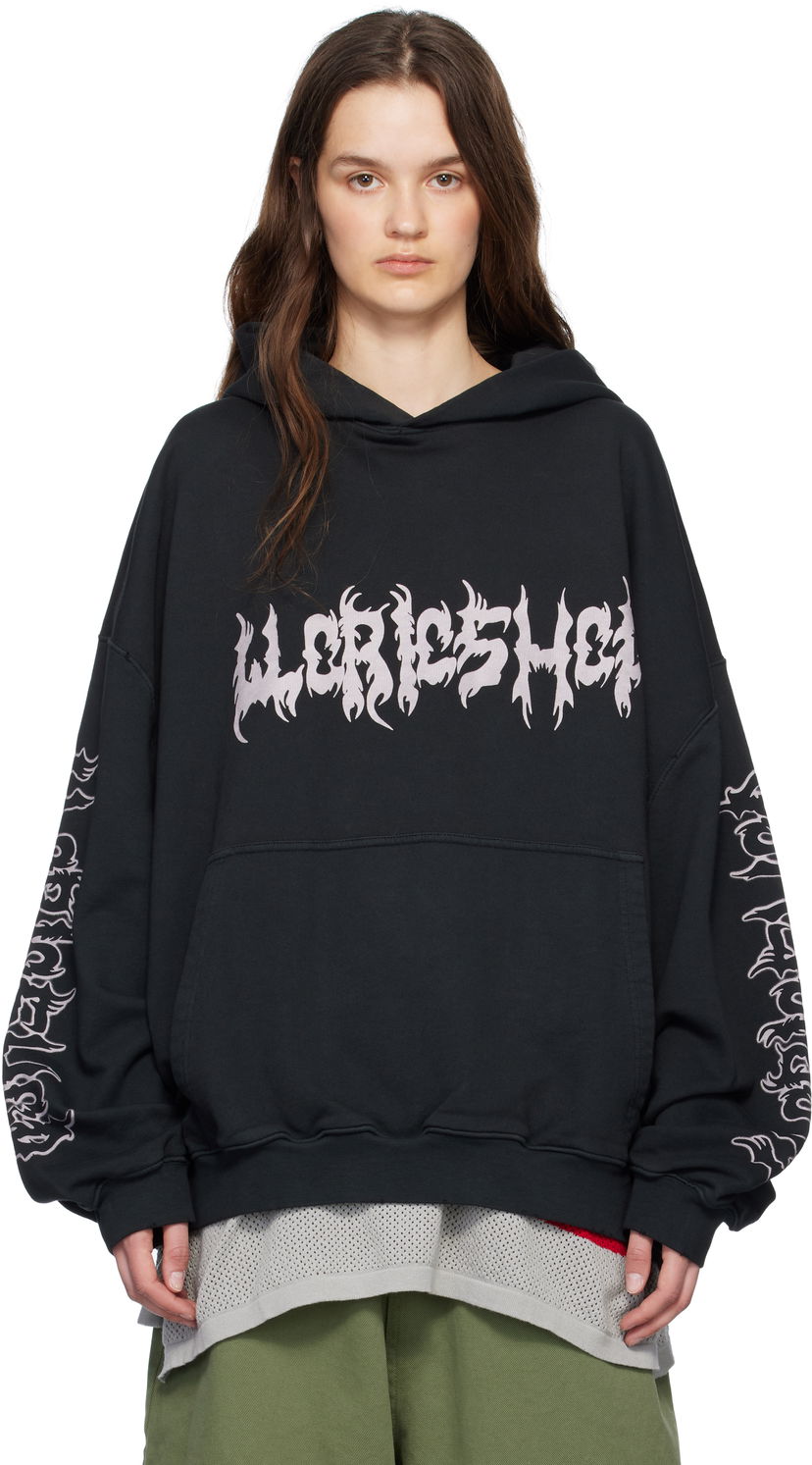 Sweatshirt 032C 032c Faithless Oversized Hoodie Sort | S25-URC-0631-050-W