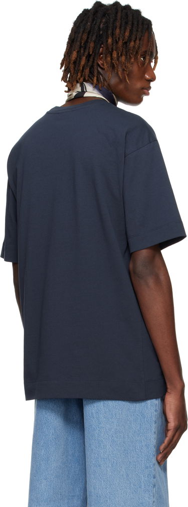 T-shirt Dries Van Noten Dries Van Noten Boxy Cotton T-Shirt Mørkeblå | 251-021111-1603, 2