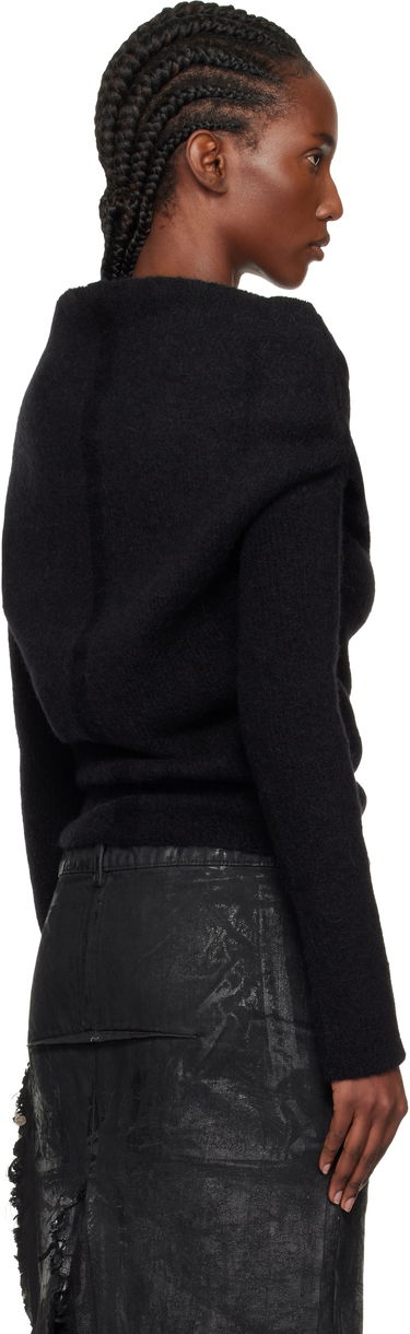 Sweater Rick Owens Rick Owens Concordians Runway Draped Neck Long Sleeve Sweater Sort | RO02E4675 KWP, 2