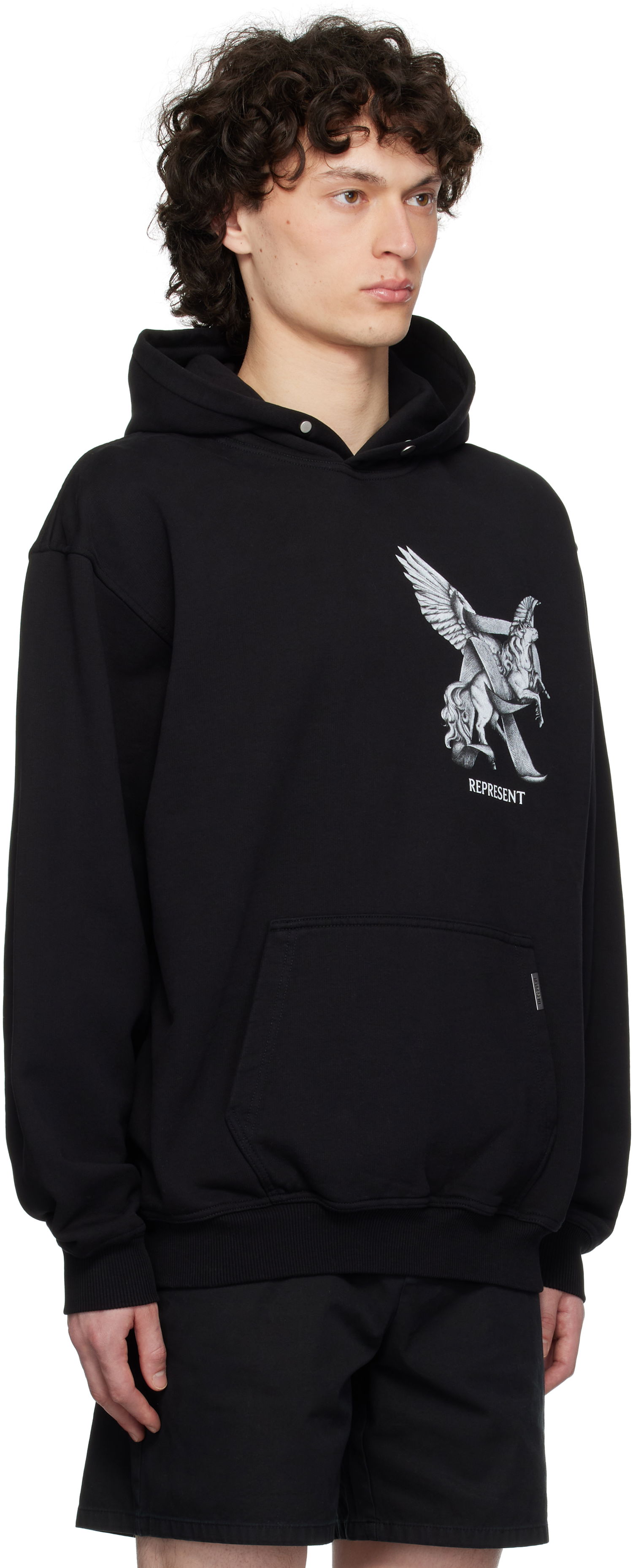 Sweatshirt Represent Clo Represent 'Elegance In Motion' Graphic Print Hoodie Sort | MLM41065, 1