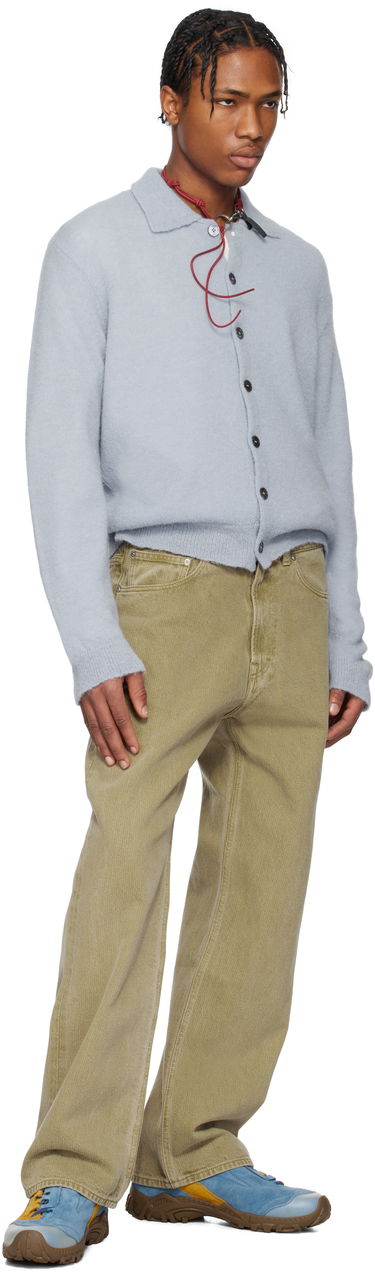 Sweater OUR LEGACY Our Legacy Evening Polo Cardigan Blå | M2253EL, 3