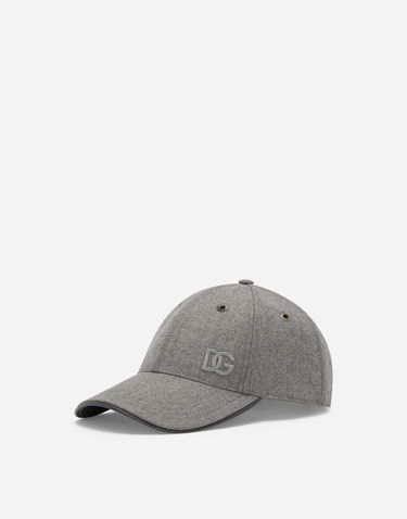 Kasket Dolce & Gabbana Dolce & Gabbana Flannel Baseball Cap with DG Logo Grå | GH897ZFU21QS8291, 0