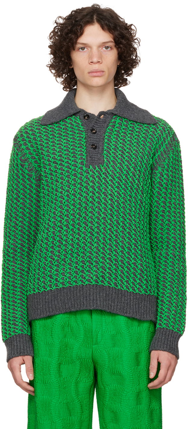 Sweater Bottega Veneta Jumper Polo Crewneck Grøn | 708699 V24Z0, 0