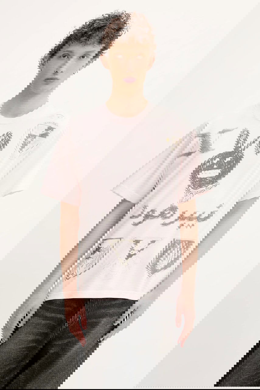 T-shirt Neighborhood NEIGHBORHOOD NH . TEE SS-17 Print T-Shirt Lyserød | 251PCNH.ST17, 0