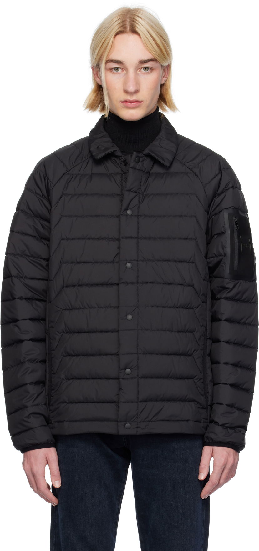 Puffer jakke BOSS Water-Repellent Jacket Sort | 50542781
