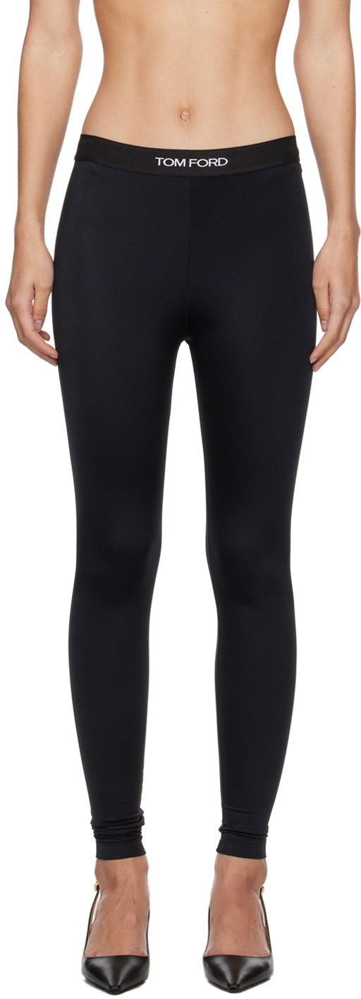 Leggings Tom Ford Intarsia Leggings Sort | PAJ096-JEX087