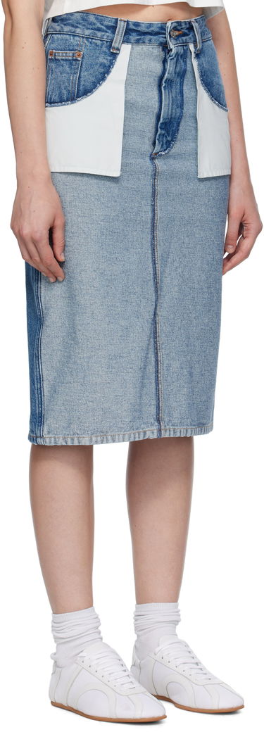 Nederdel Maison Margiela MM6 Maison Margiela Faded Denim Midi Skirt Blå | S52ME0024 M30018, 1