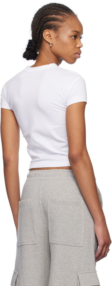 Crop top We11done We11done Studded Bear Cropped T-Shirt Hvid | WD-TT0-25-754-W-WH, 2