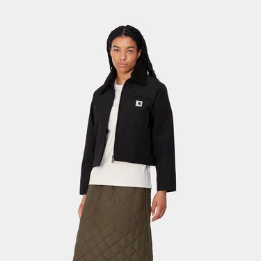 Bomberjakke Carhartt WIP Newkirk Black Jacket with Faux Fur Collar Sort | I033880_5, 0