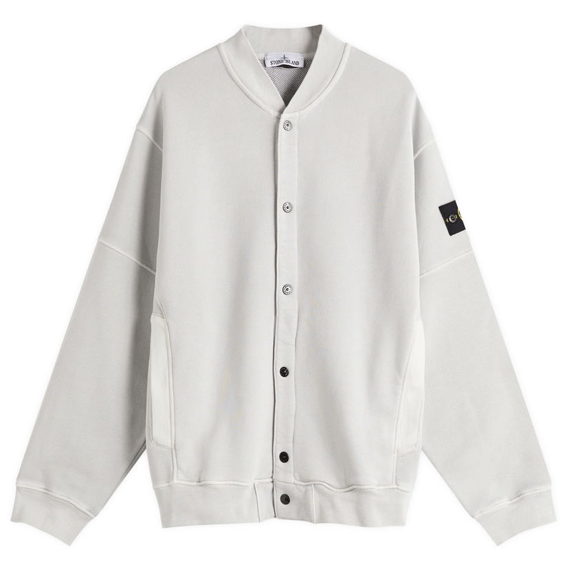 Sweatshirt Stone Island Stone Island Old Effect Fleece Bomber Jacket, Size Large Grå | K1S156100034-V0161